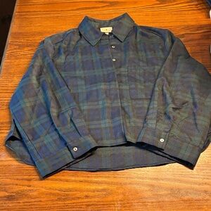Tuckernuck Black Watch, tartan, oversized button down. Size M